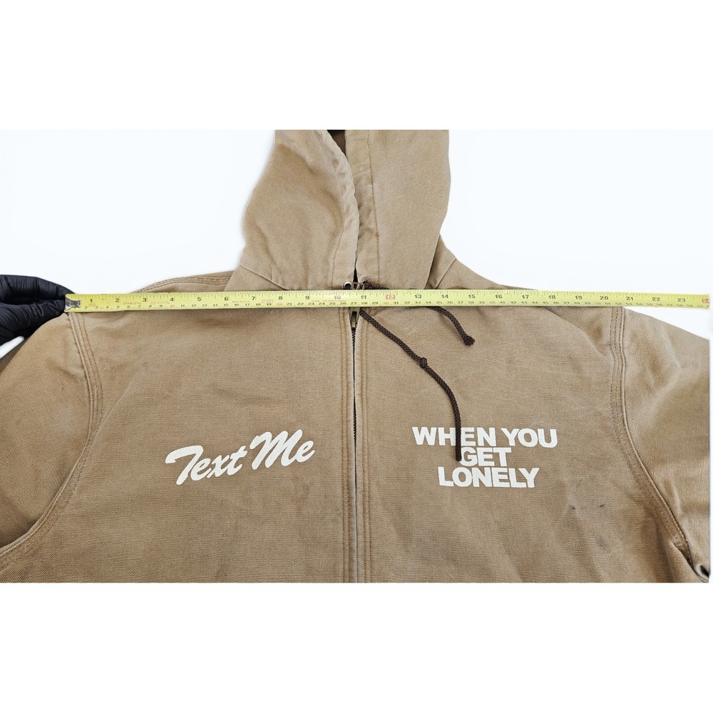 Carhartt Jacket Lonely Springy Canvas Text Me When You Get Lonely Size M - Picture 8 of 12